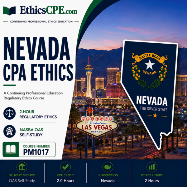Ethics for Nevada CPAs – 2 Hours