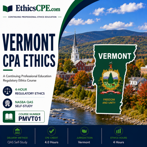 Ethics for Vermont CPAs – 4 Hours